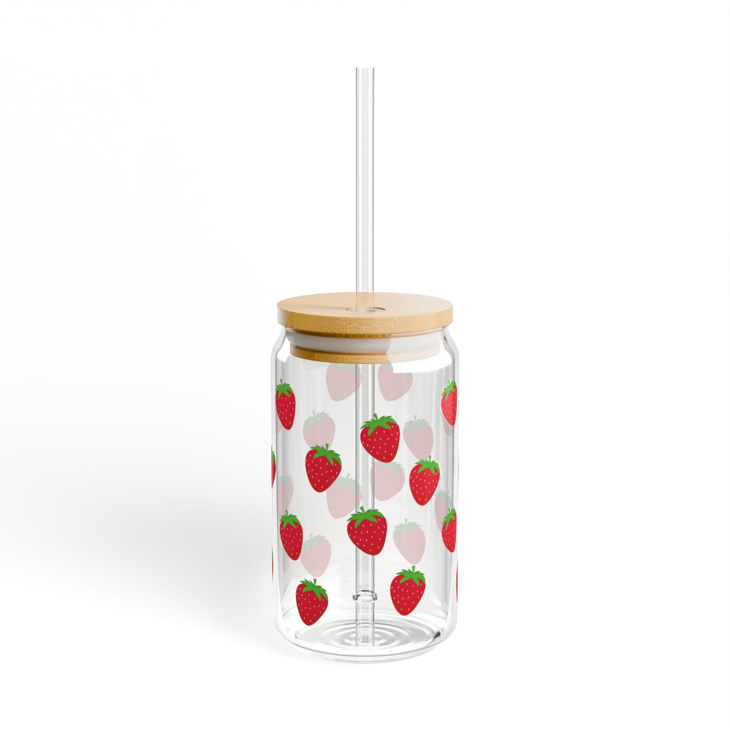 Strawberry Sipper Glass, 16oz