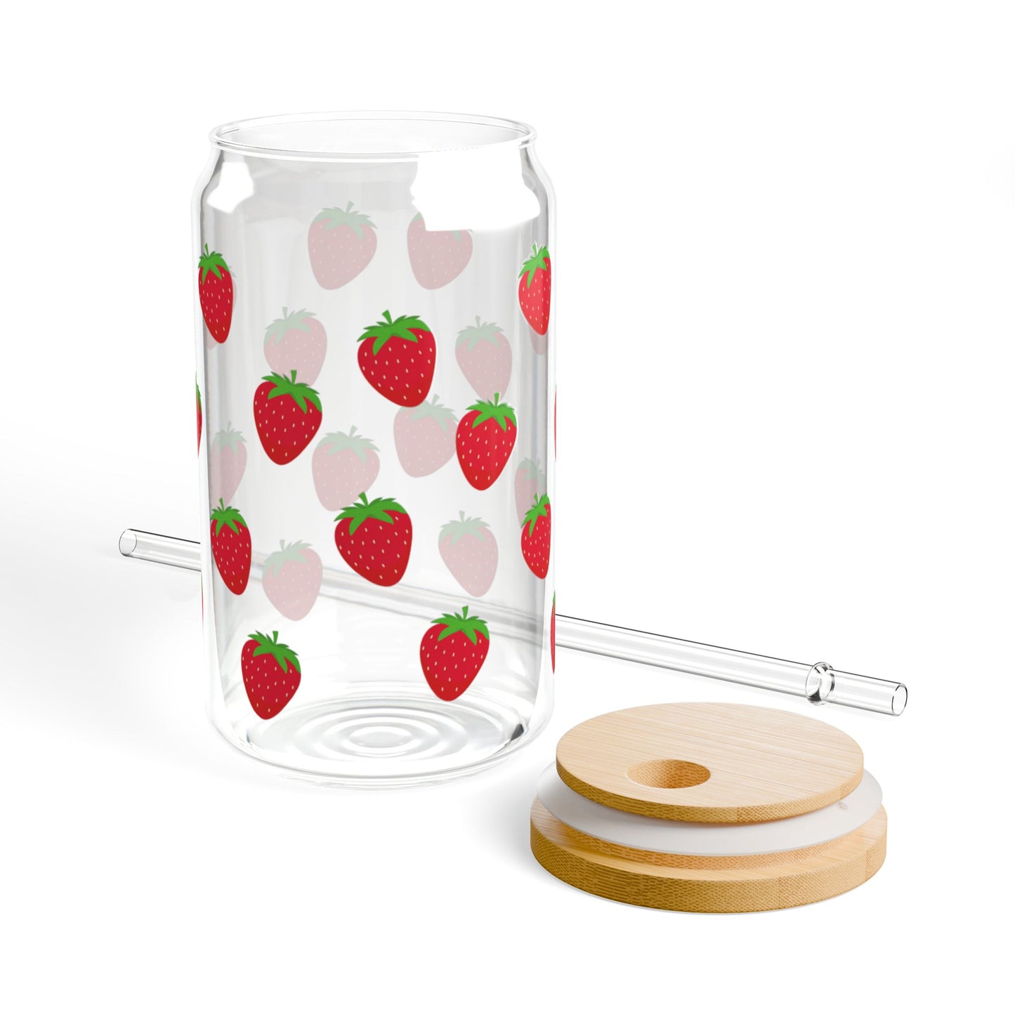 Strawberry Sipper Glass, 16oz